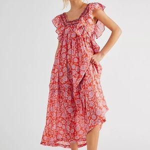 SOLD OUT COLOR Free People Bonita Midi Dress; excellent condition